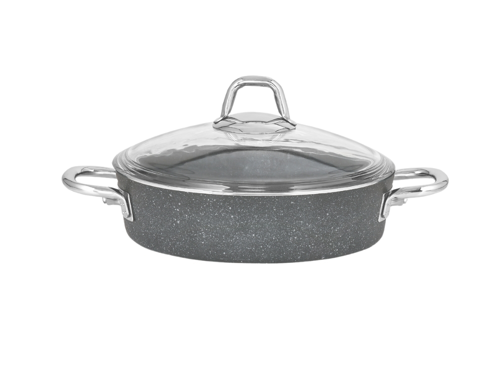 Basik Tencere Metal Sapli - Gri