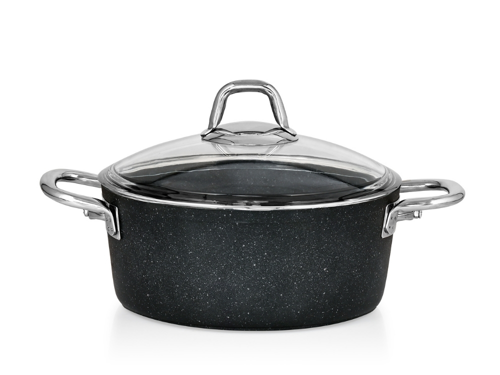 Derin Tencere Metal Sapli - Siyah