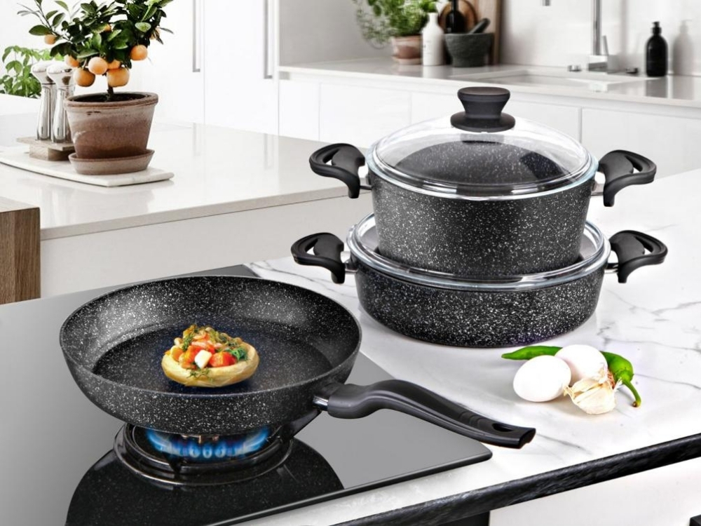 Eco Diez Ezme Serisi 5 Prç Bakalit Saplı Set - Siyah 26 cm