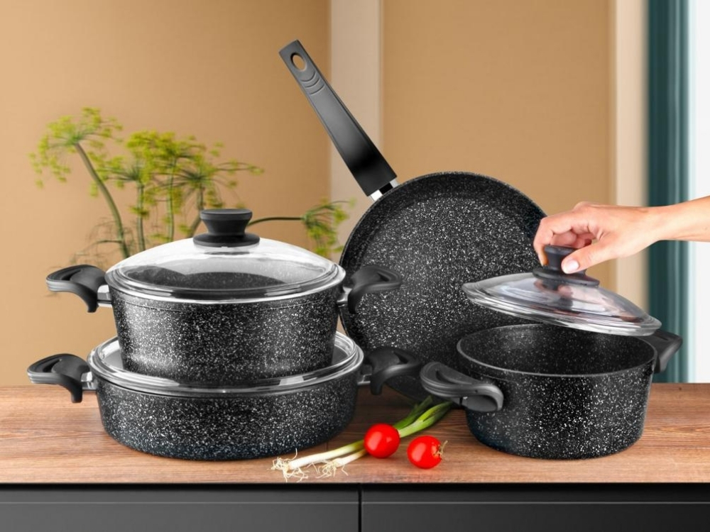 Eco Diez Ezme Serisi 7 Prç Bakalit Saplı Set - Siyah