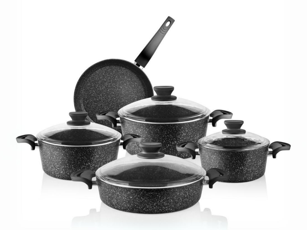 Eco Diez Ezme Serisi 9 Prç Bakalit Saplı Set - Siyah