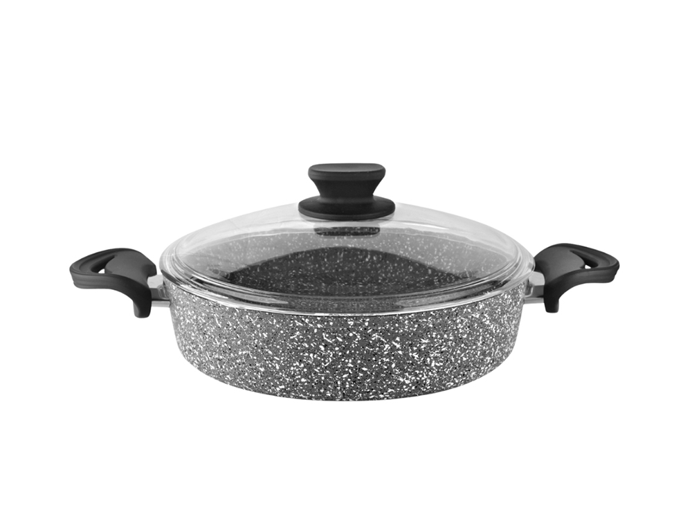 Eco Diez Ezme Serisi Basık Tencere Bakalit Saplı - Gri 26 cm