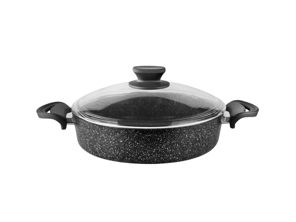 Eco Diez Ezme Serisi Basık Tencere Bakalit Saplı - Siyah 26 cm