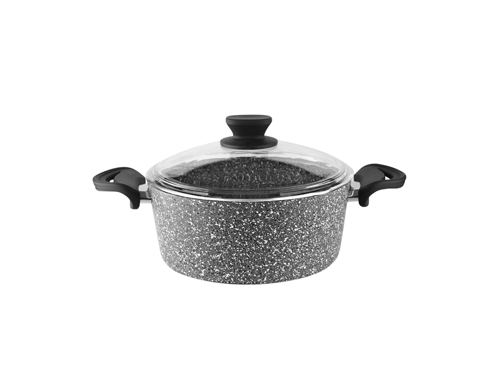 Eco Diez Ezme Serisi Derin Tencere Bakalit Saplı - Gri 18 cm