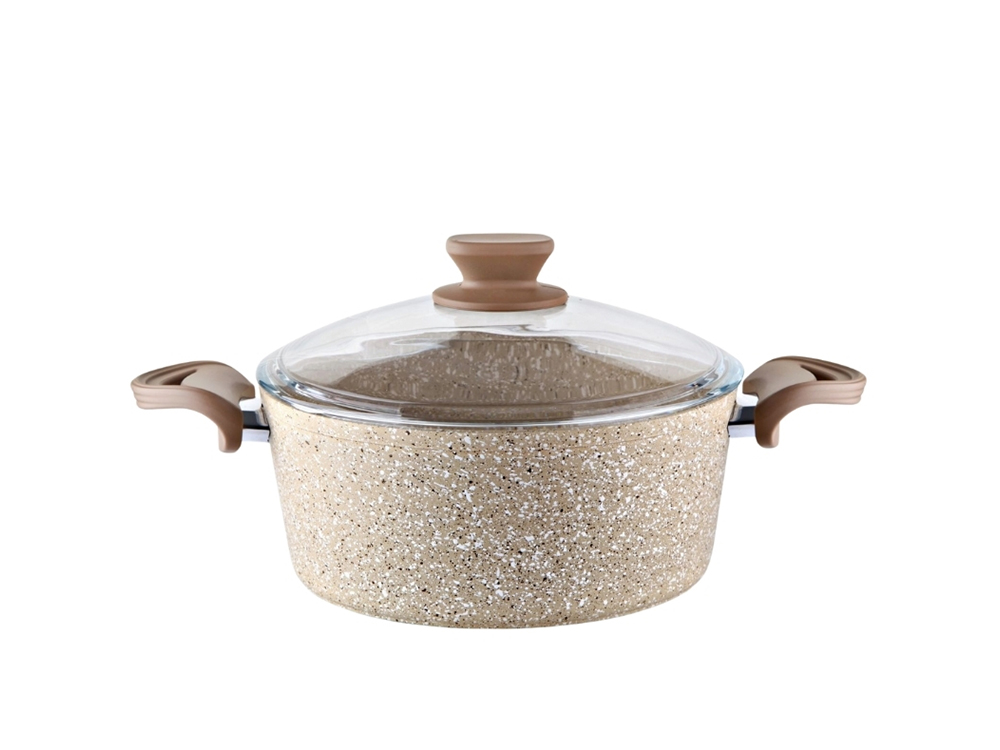 Eco Diez Ezme Serisi Derin Tencere Bakalit Saplı - Kapuçino 28 cm