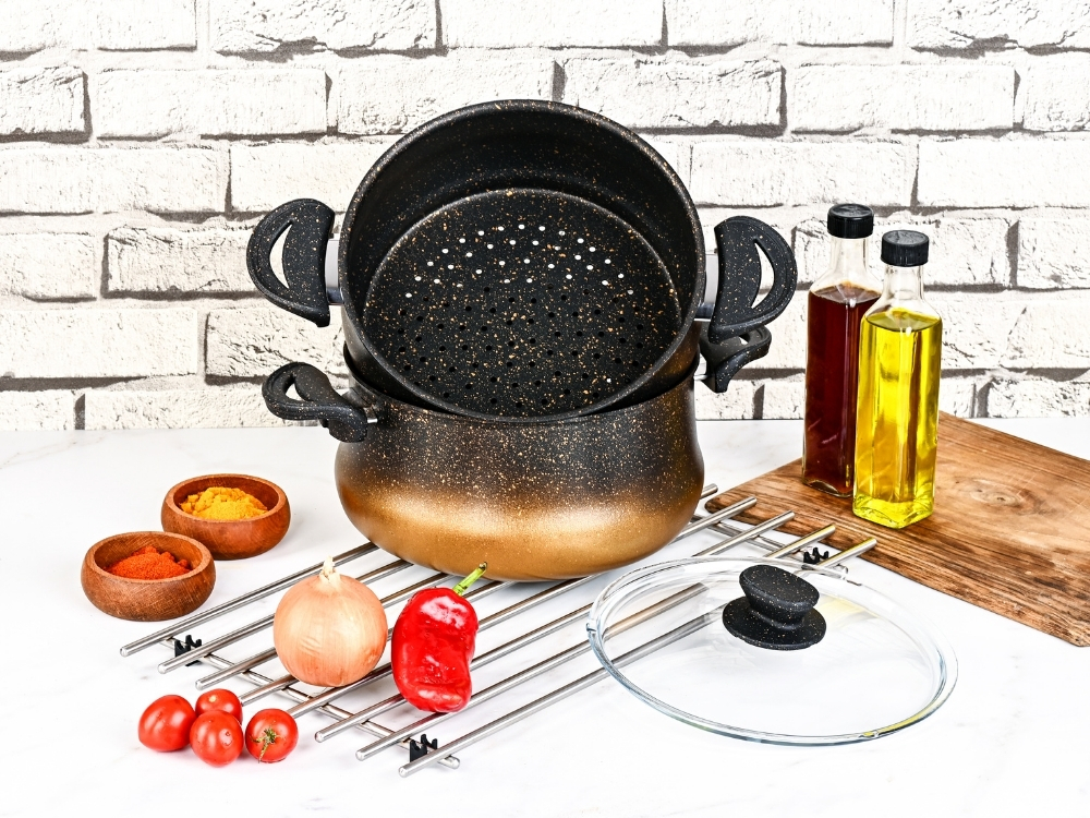 Eco Diez Ezme Serisi Kuskus Tencere - Gold 24 cm