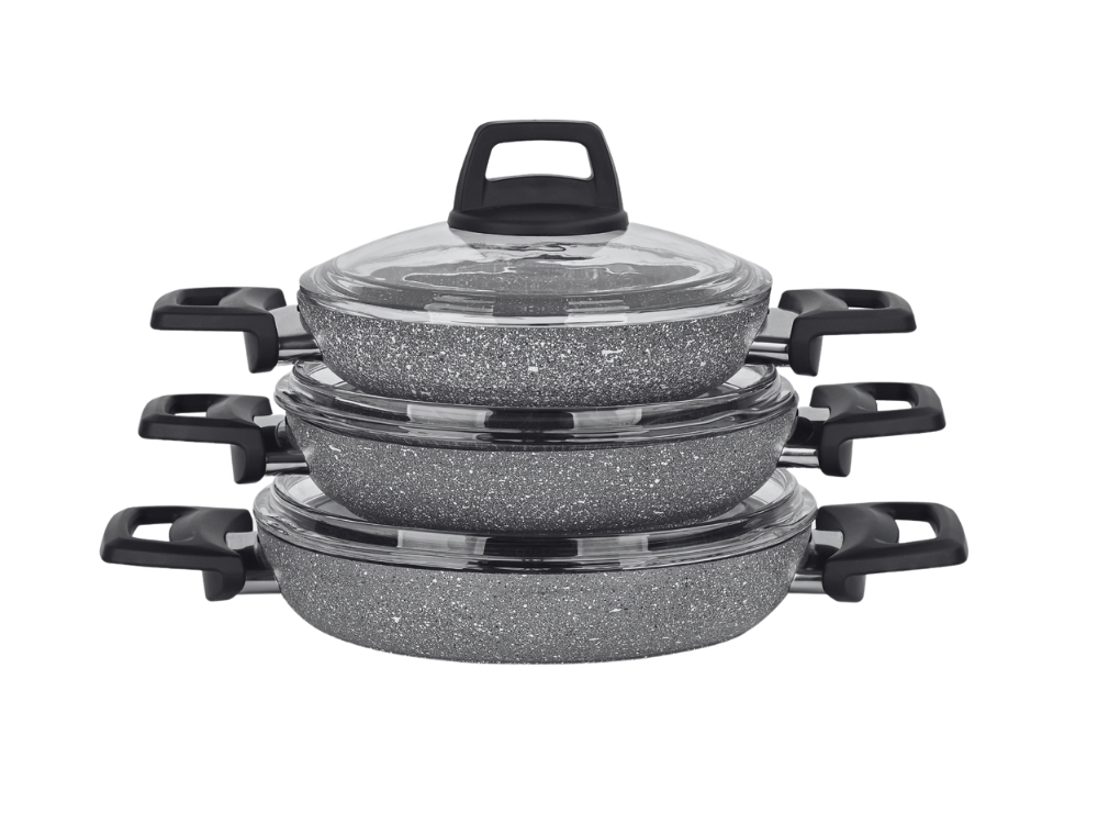 Ezme Serisi 6 Prç Ezme Sahan Seti - Gri