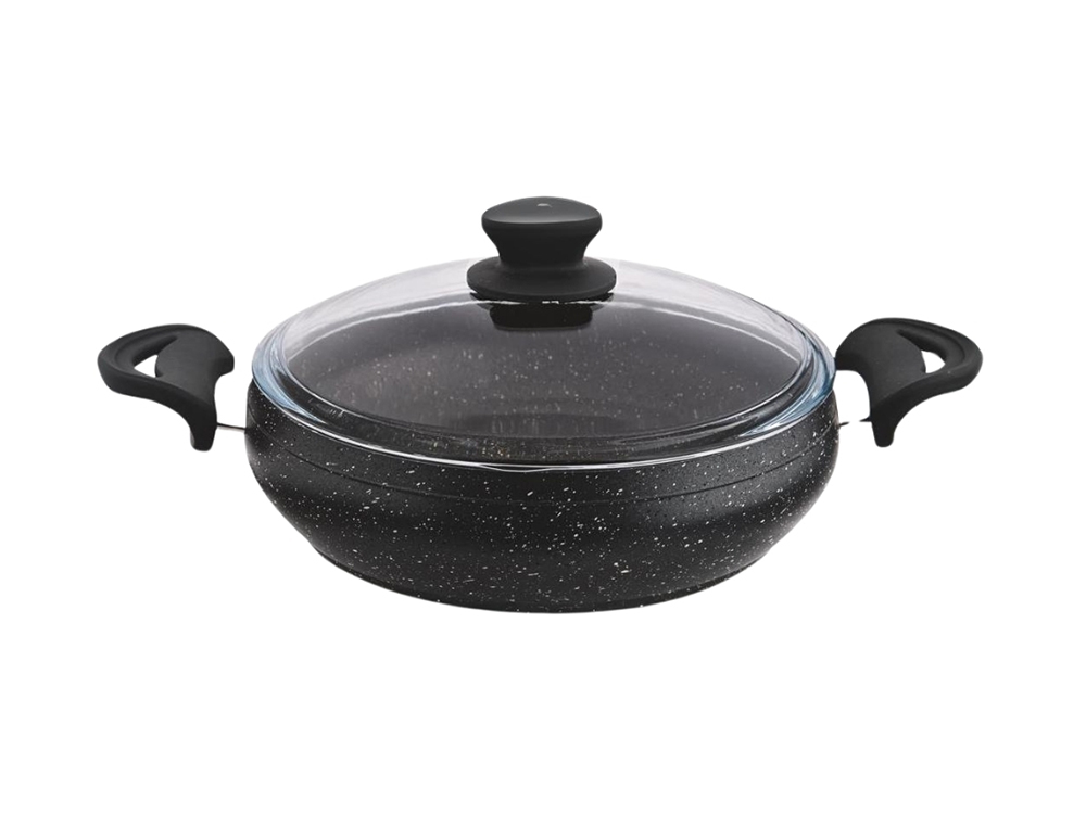 Güveç Serisi Güveç Basik Tencere Bakalit Sapli - Siyah 26 cm