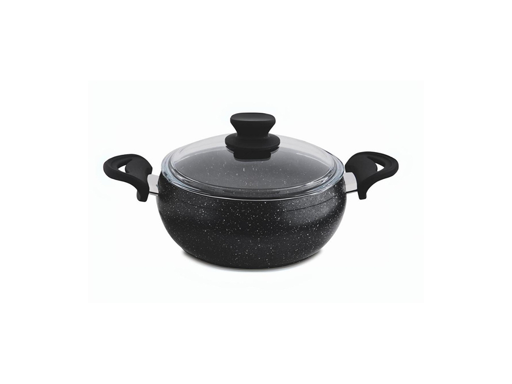 Güveç Serisi Güveç Derin Tencere Bakalit Sapli - Siyah 18 cm