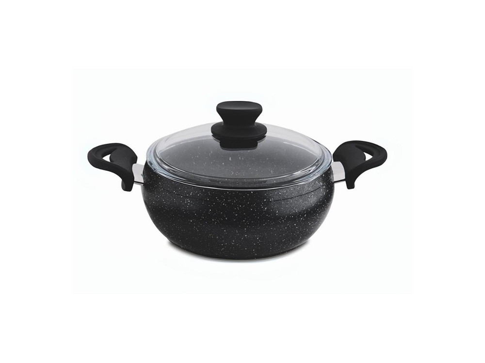 Güveç Serisi Güveç Derin Tencere Bakalit Sapli - Siyah 20 cm