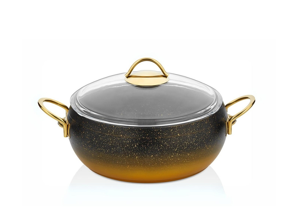 Güveç Serisi Güveç Derin Tencere Gold Sapli - Gold 24 cm