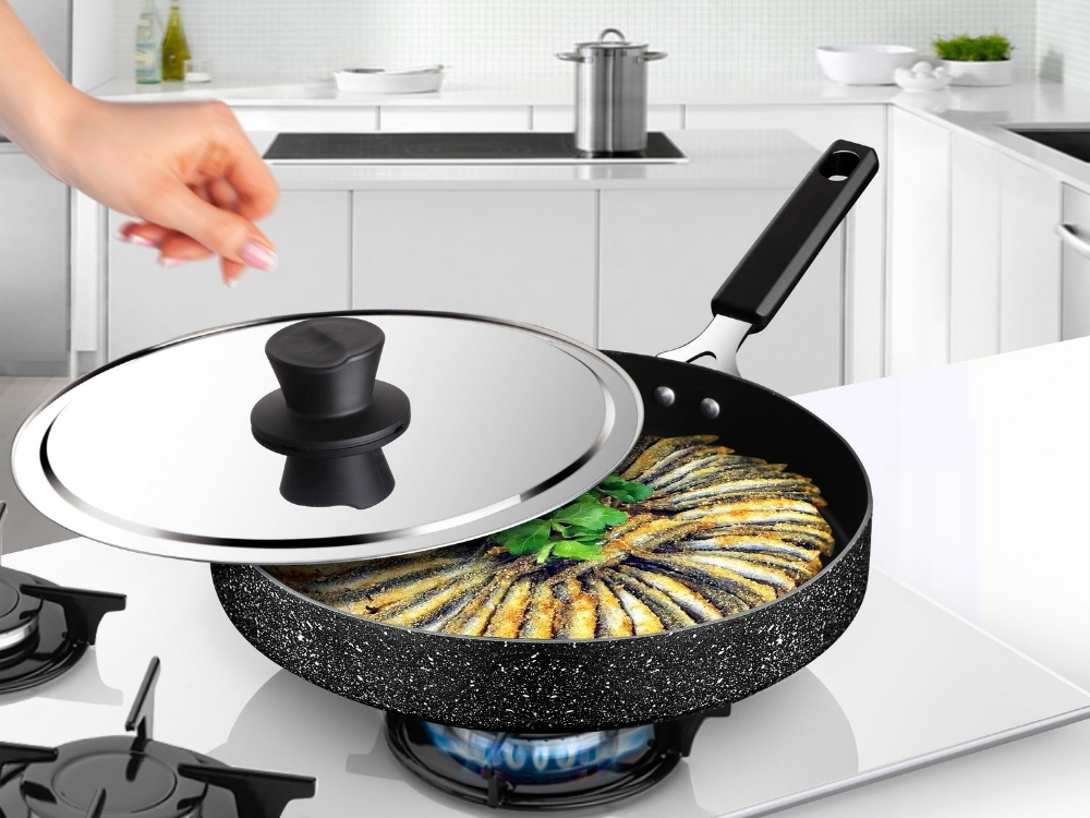 Tavalar Kapaklı Balık Tava 32 cm