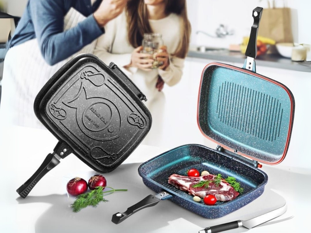 Tavalar Serisi 36 cm Döküm Çift Taraflı Tava